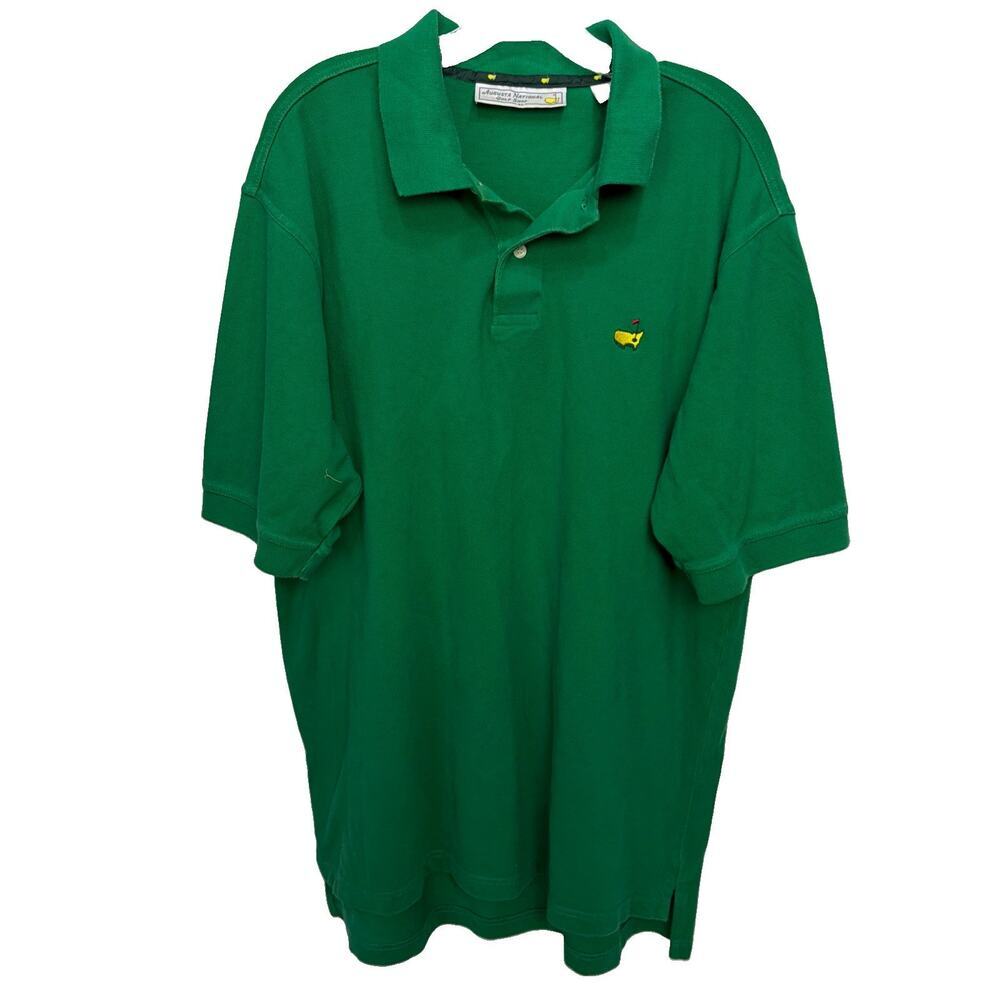 Vintage Augusta National Golf Club Polo Shirt Green XL Slazenger Masters Logo